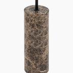 Danika Floor Lamp | Natural Linen & Brown Marble