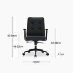 Maize Office Chair | Vintage Black Faux Leather & Black