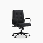 Maize Office Chair | Vintage Black Faux Leather & Black