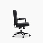 Maize Office Chair | Vintage Black Faux Leather & Black