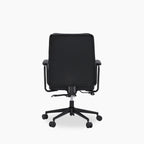 Maize Office Chair | Vintage Black Faux Leather & Black
