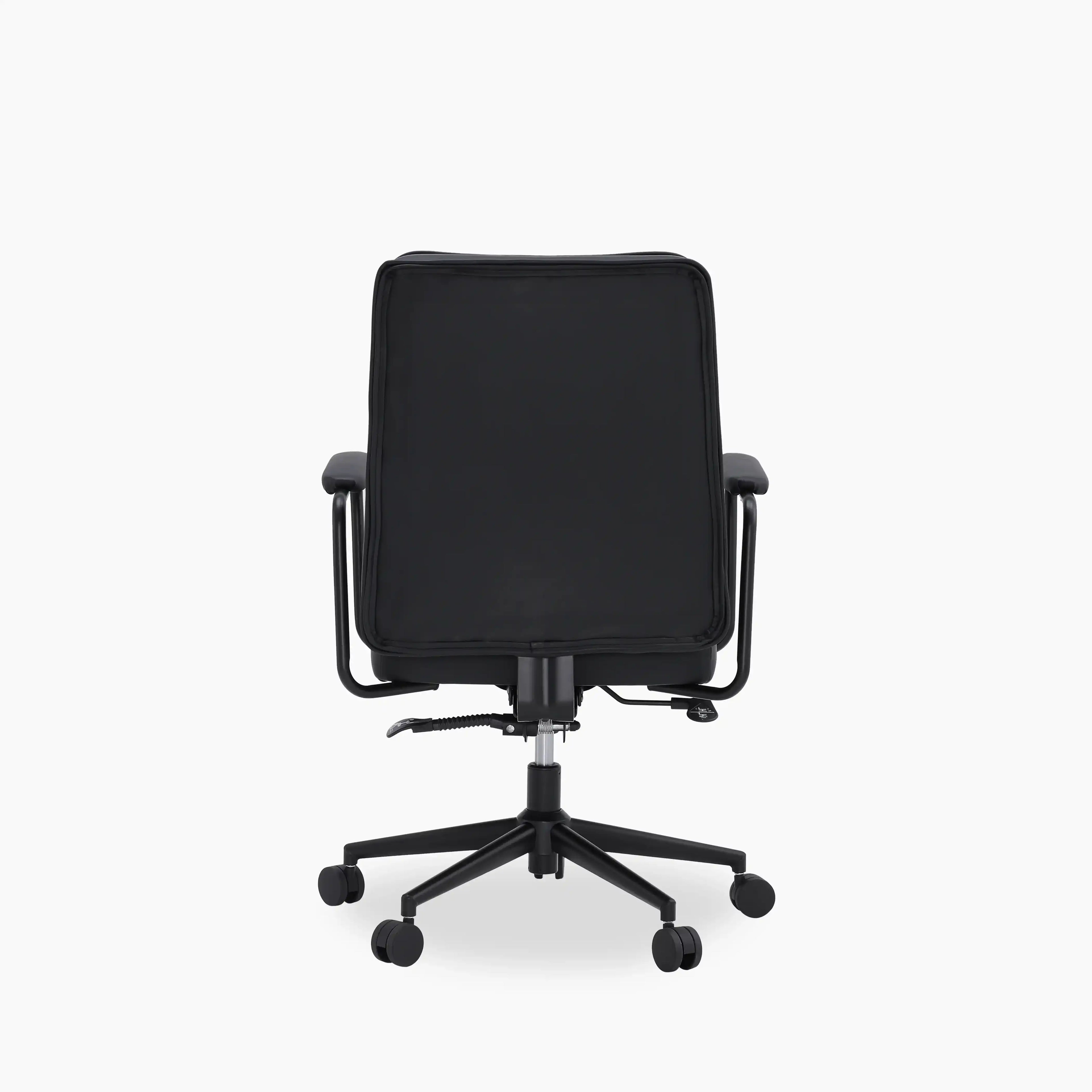 Maize Office Chair | Vintage Black Faux Leather & Black