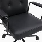 Maize Office Chair | Vintage Black Faux Leather & Black