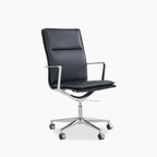 Bria High Back Office Chair | Black Faux Leather & Chrome