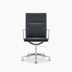 Bria High Back Office Chair | Black Faux Leather & Chrome