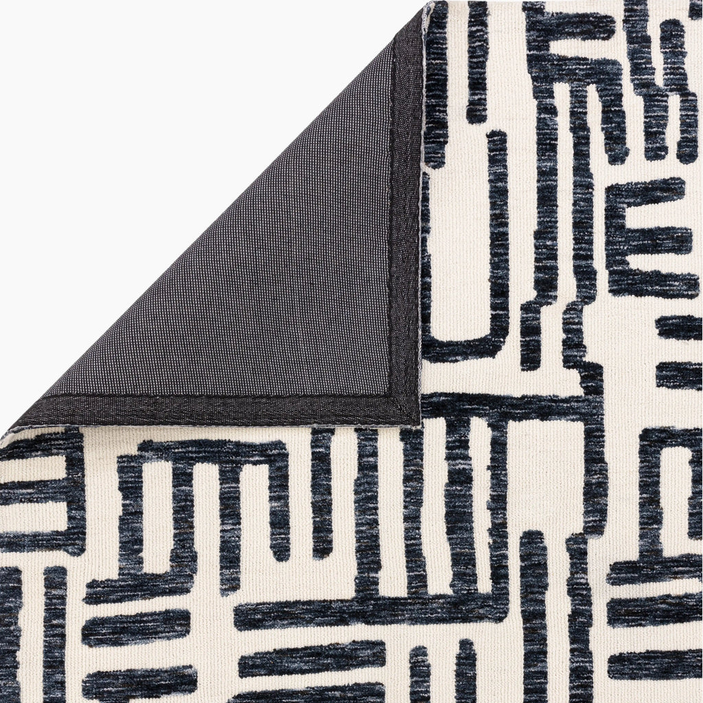 Mason Script Rug | Cream & Black