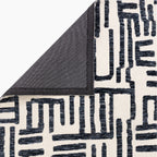 Mason Script Rug | Cream & Black