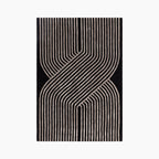 Athena Hand Tufted Rug | Black & Light Copper