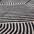 Athena Hand Tufted Rug | Black & Light Copper