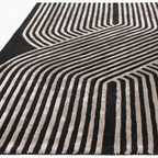 Athena Hand Tufted Rug | Black & Light Copper