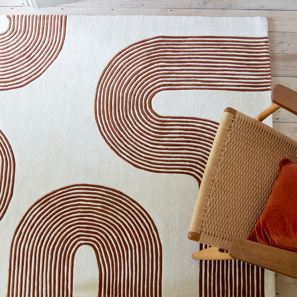 Archie Hand Tufted Rug | Beige & Brown