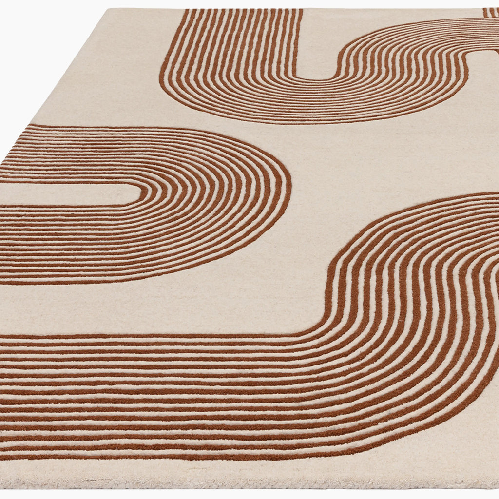 Archie Hand Tufted Rug | Beige & Brown