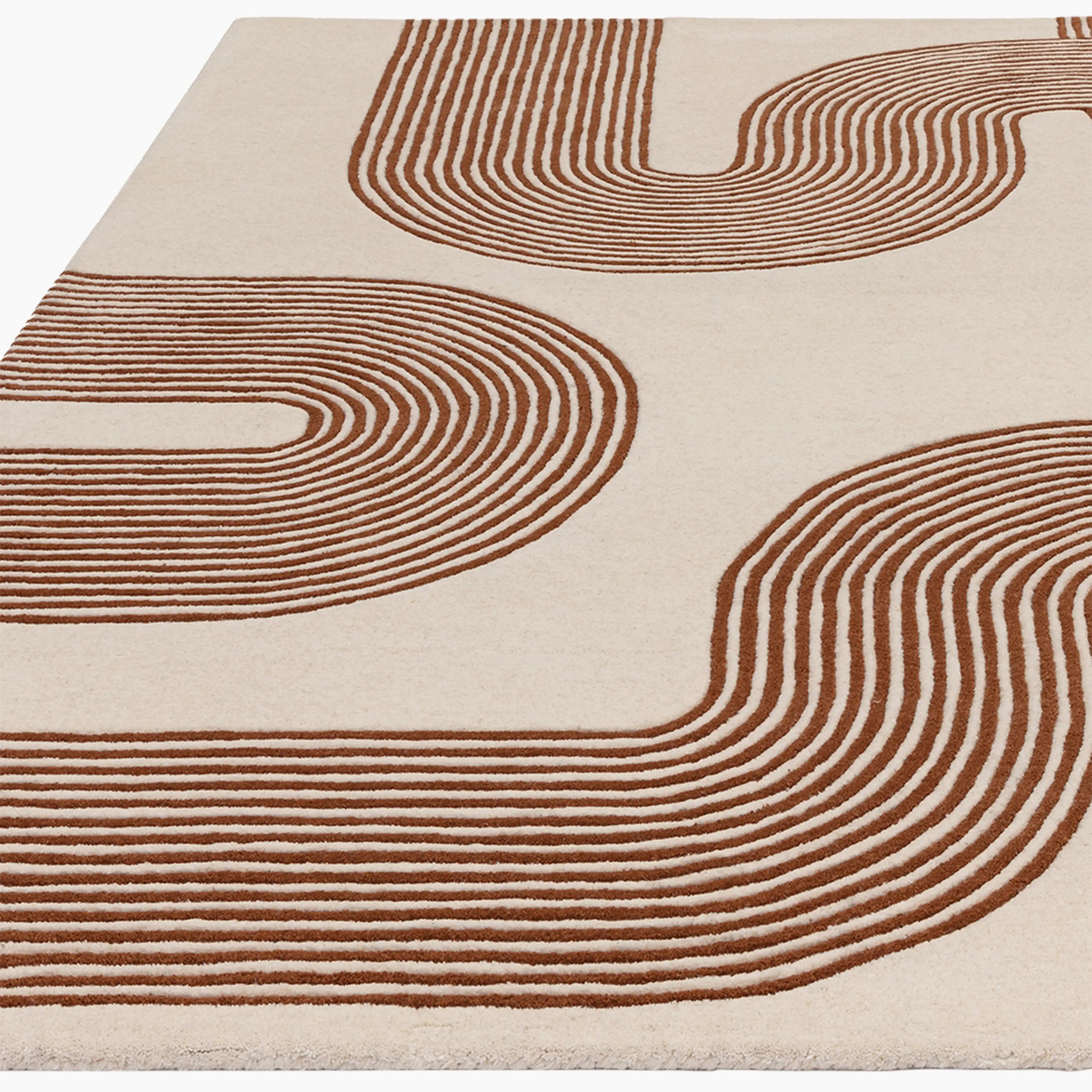 Archie Hand Tufted Rug | Beige & Brown