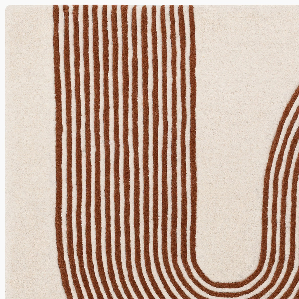 Archie Hand Tufted Rug | Beige & Brown