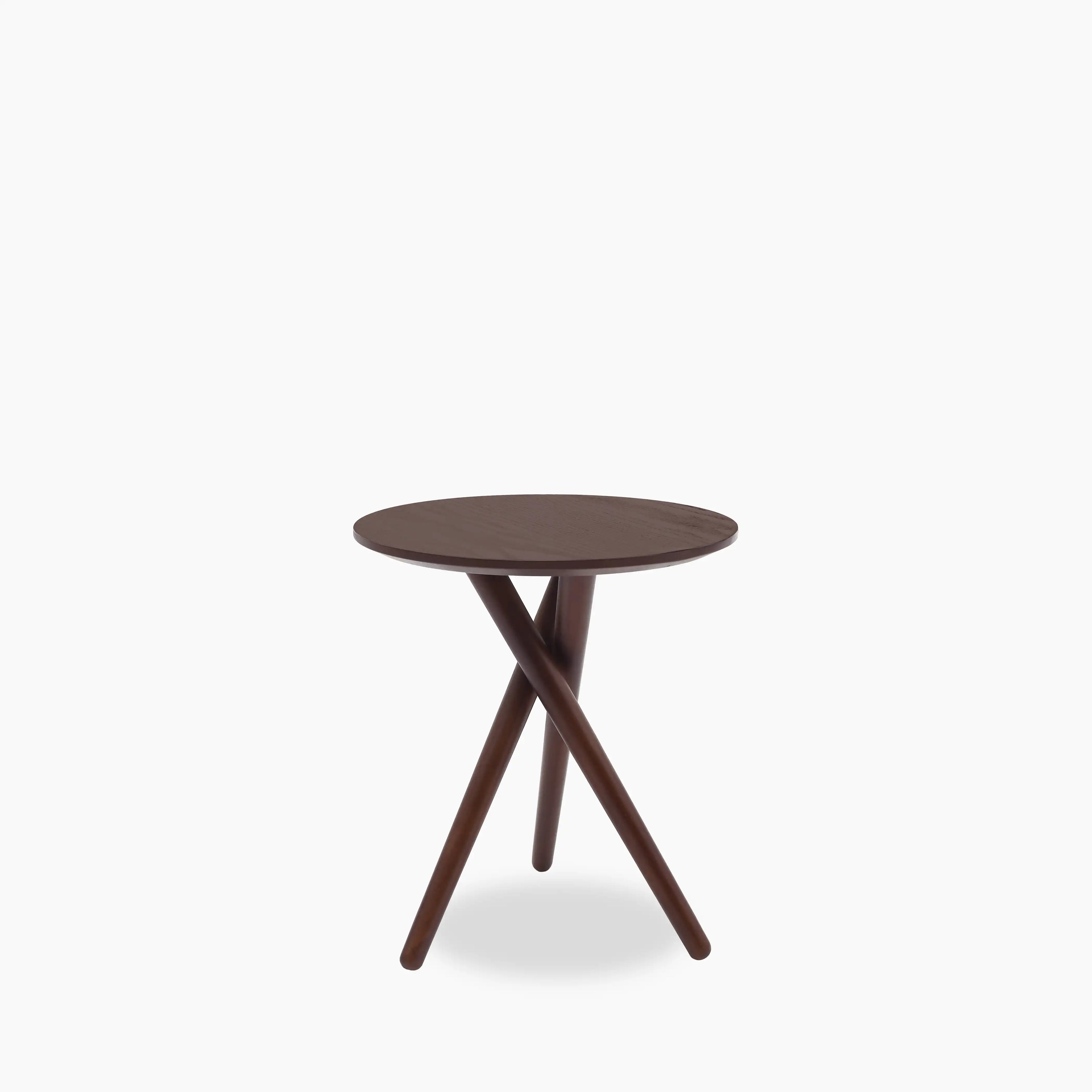 Boden Round Wooden Side Table | Walnut