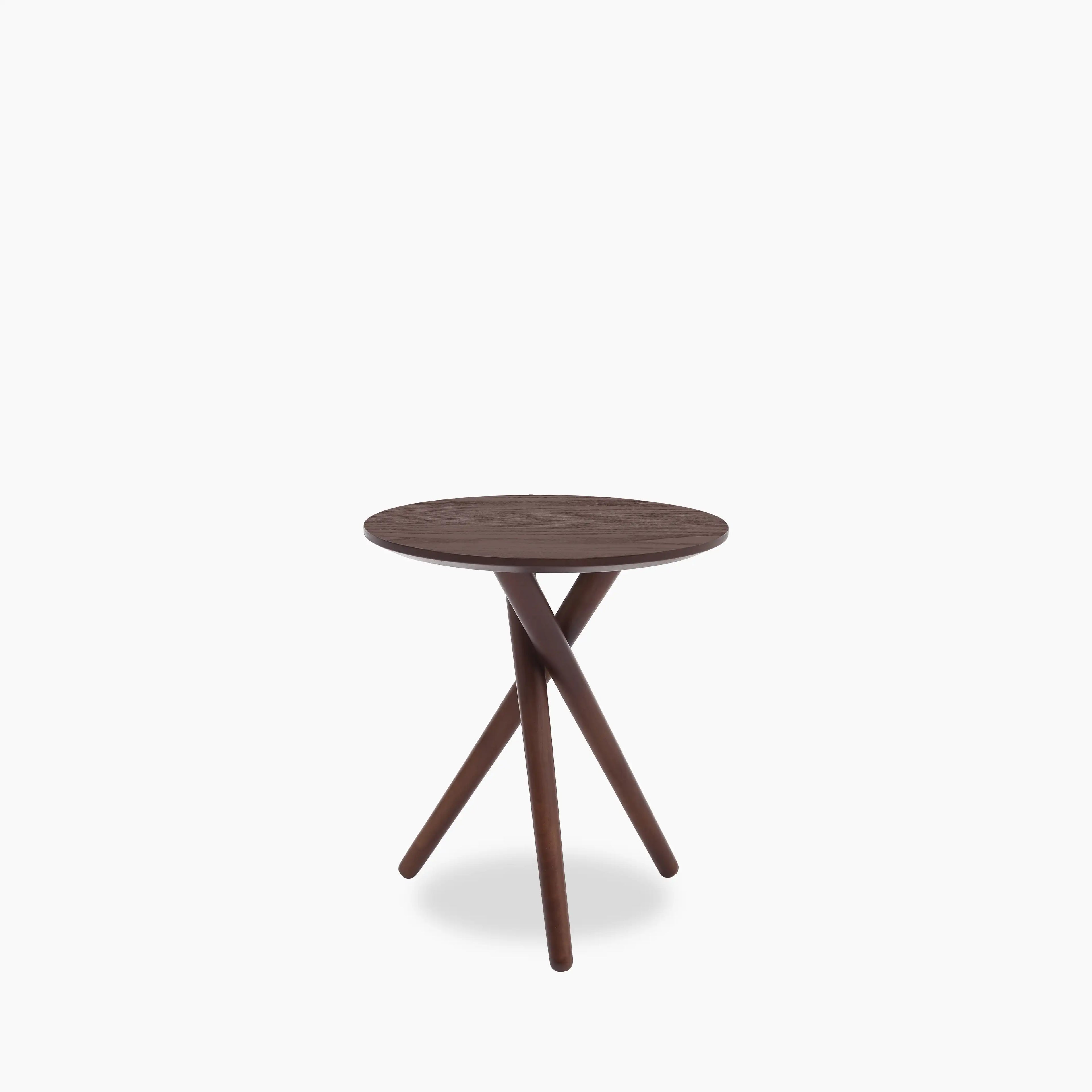 Boden Round Wooden Side Table | Walnut