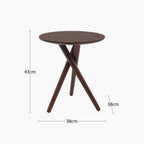 Boden Round Wooden Side Table | Walnut