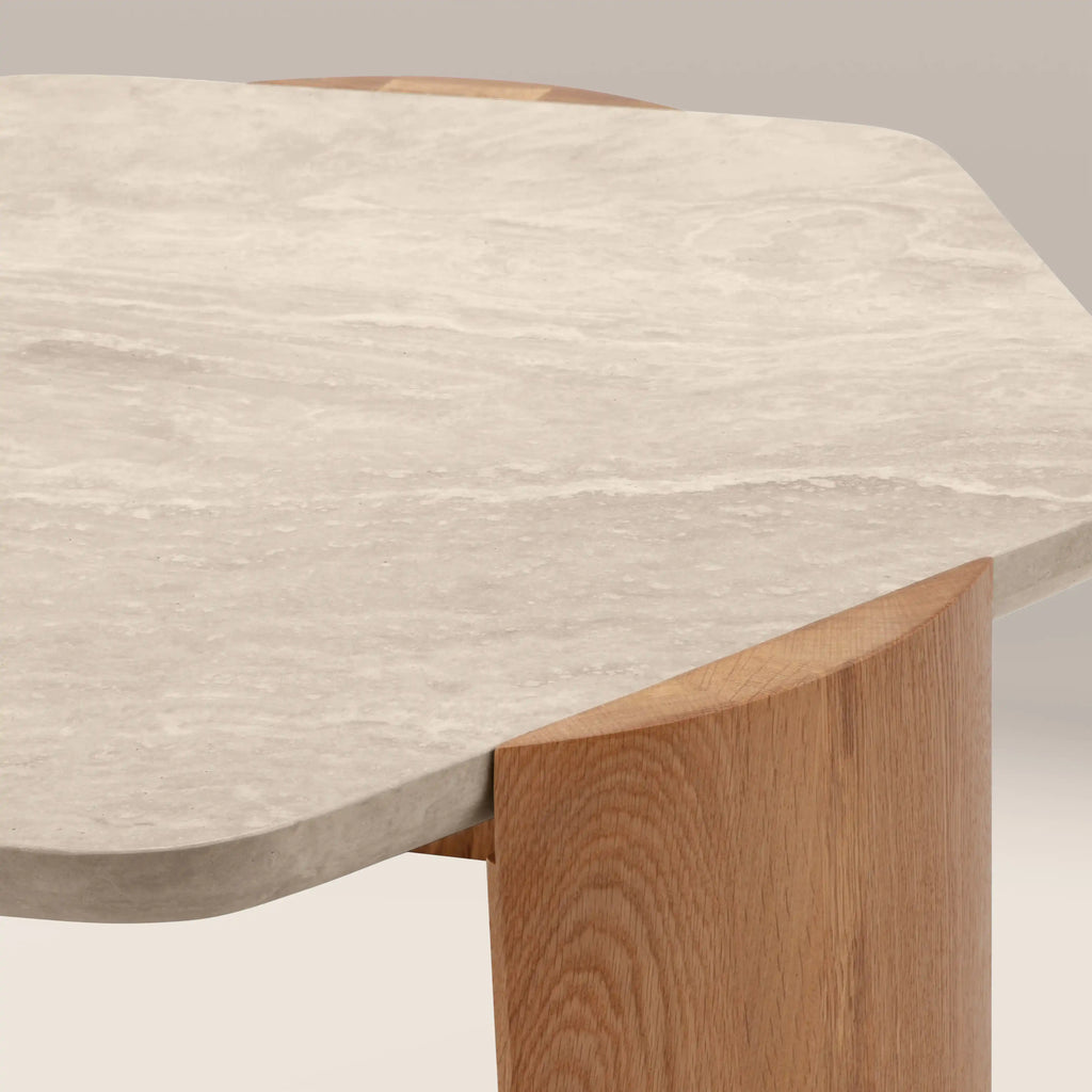 Leilani Coffee Table | Travertine & Oak