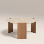 Leilani Coffee Table | Travertine & Oak