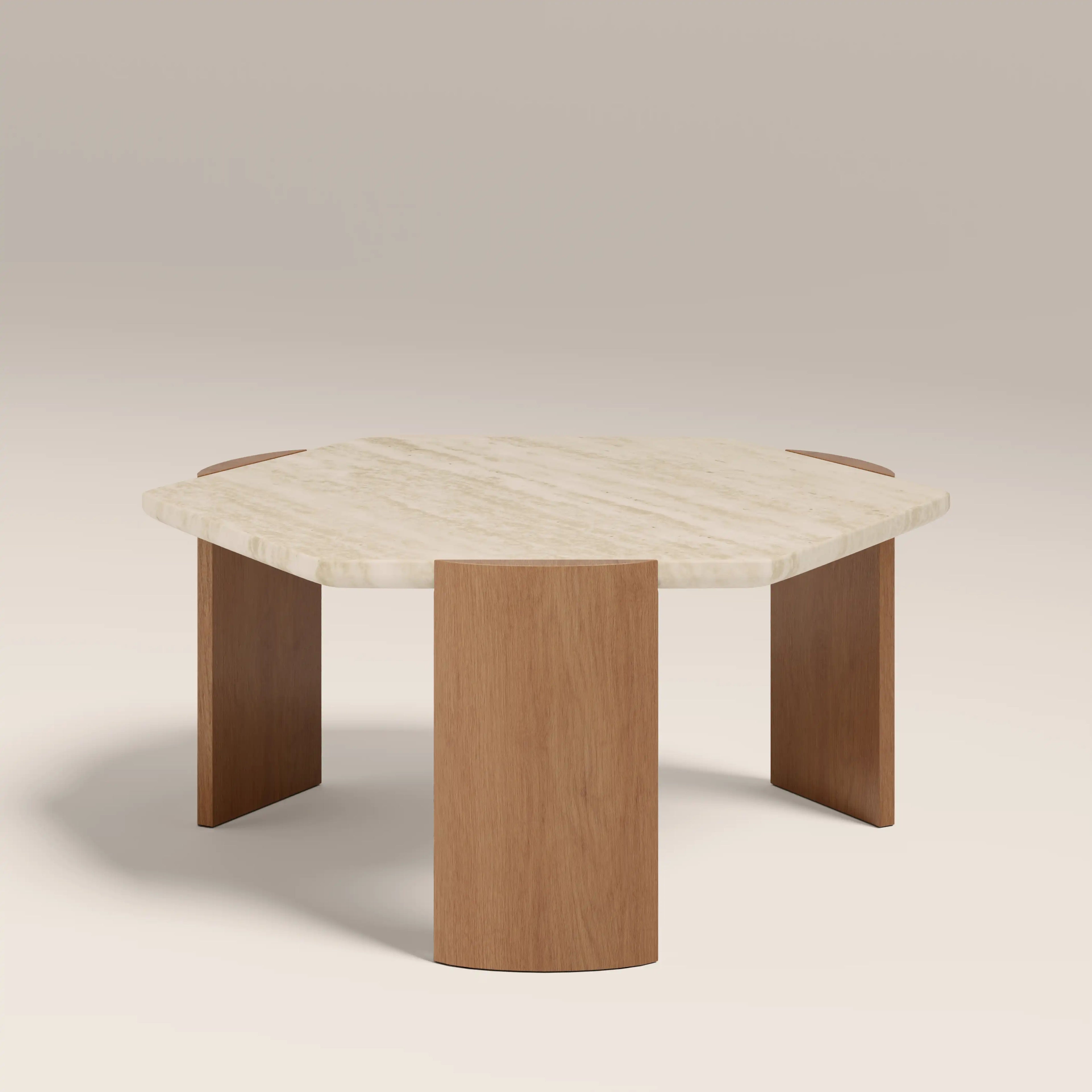 Leilani Coffee Table | Travertine & Oak