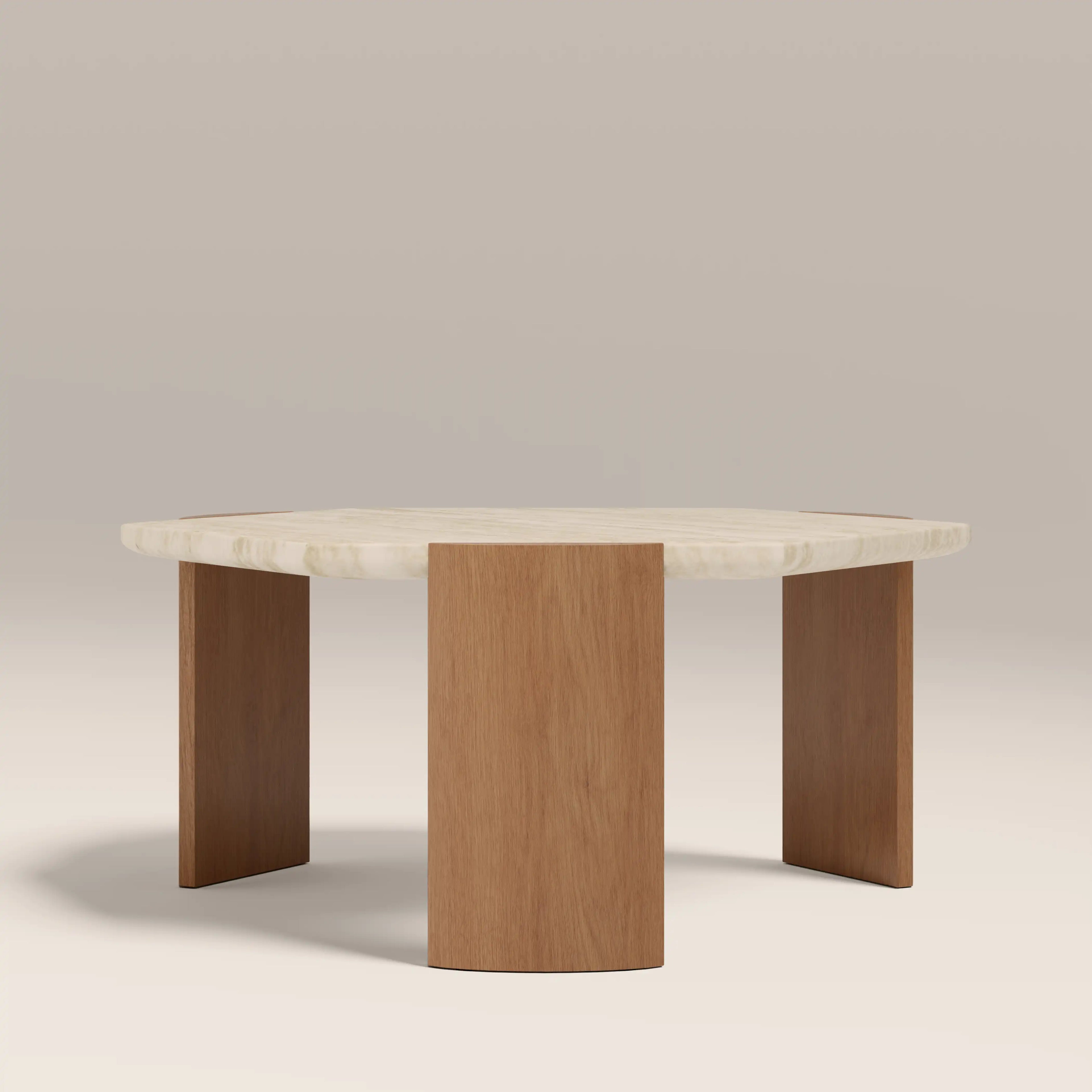 Leilani Coffee Table | Travertine & Oak