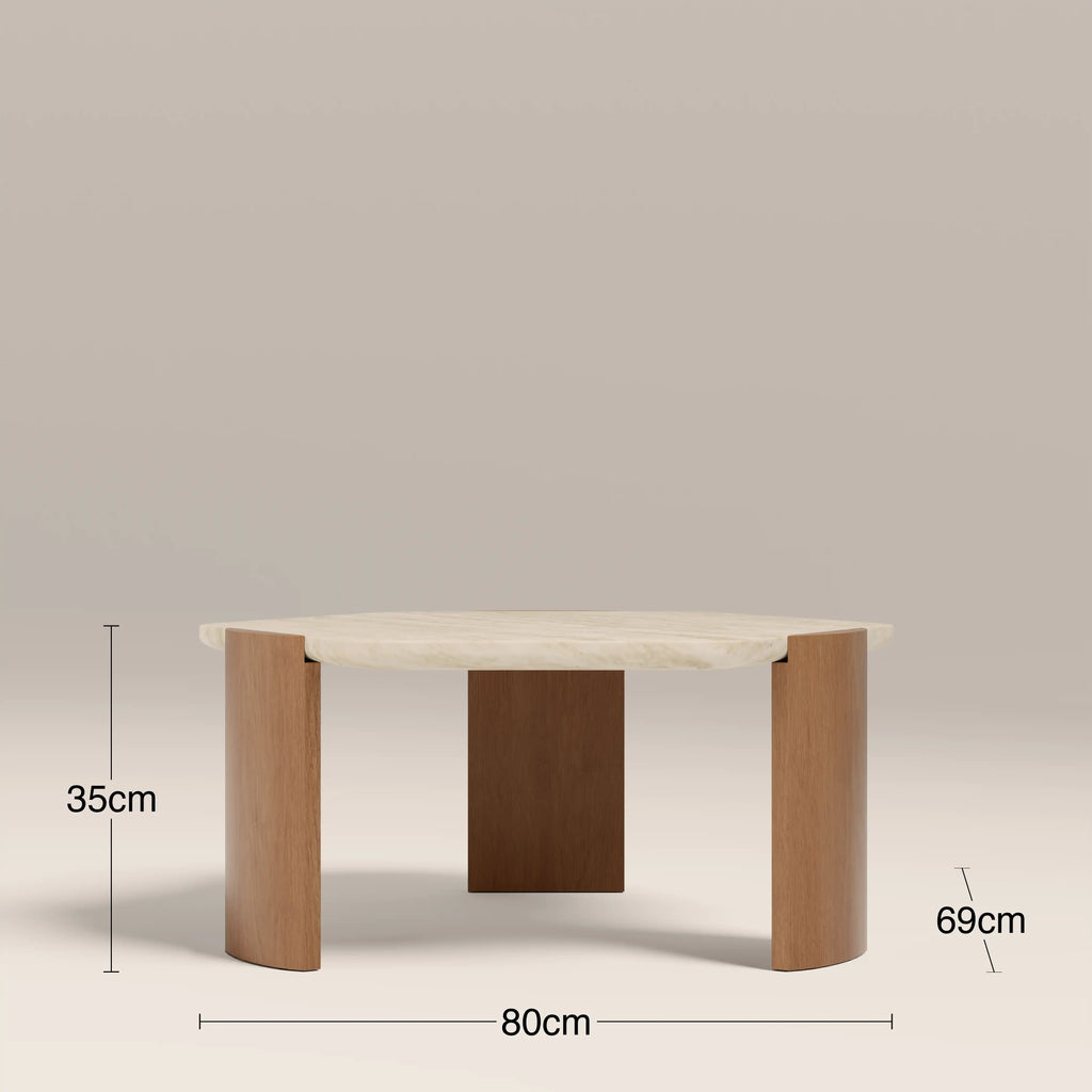Leilani Coffee Table | Travertine & Oak