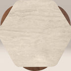 Leilani Side Table | Travertine & Oak
