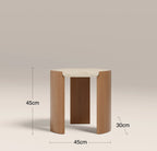 Leilani Side Table | Travertine & Oak