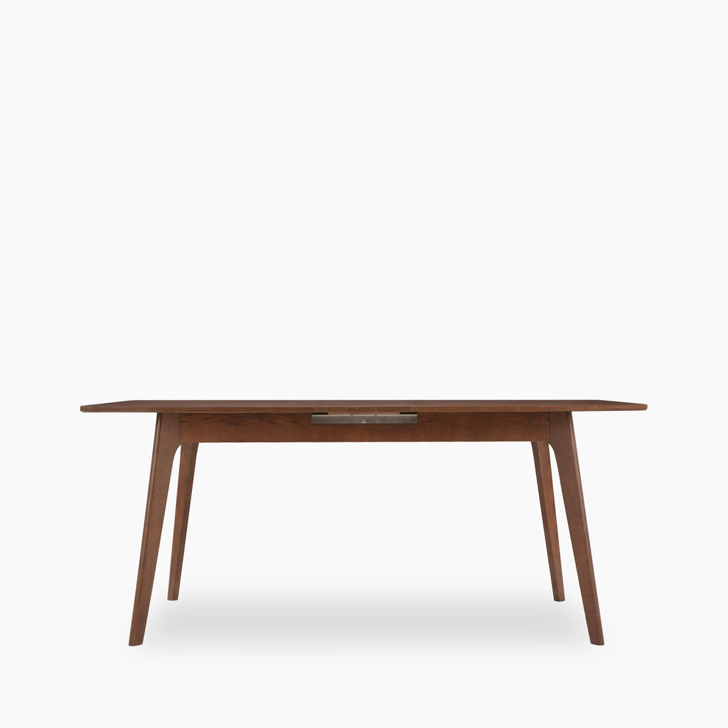 Landon 4-6 Seat Rectangle Wooden Extendable Dining Table | Walnut