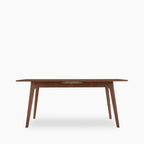 Landon 4-6 Seat Rectangle Wooden Extendable Dining Table | Walnut