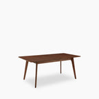 Landon 4-6 Seat Rectangle Wooden Extendable Dining Table | Walnut