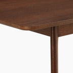 Landon 4-6 Seat Rectangle Wooden Extendable Dining Table | Walnut
