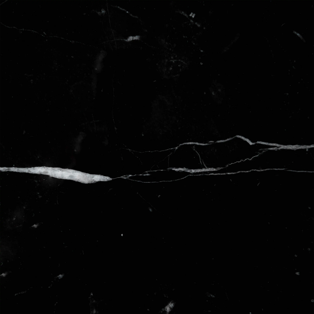 Eli Round Side Table | Black Marble