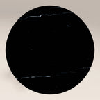 Eli Round Side Table | Black Marble