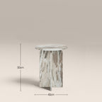 Eli Round Side Table | Brown Marble