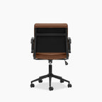 Mae Office Chair | Vintage Tan Faux Leather & Black