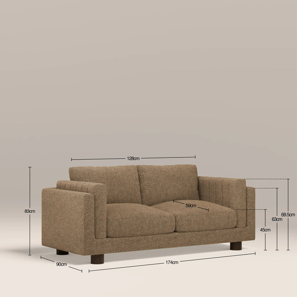 Halton 2 Seater Sofa | Speckled Cappuccino Boucle