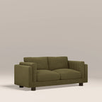Halton 2 Seater Sofa | Moss Green Sustainable Mohair Velvet