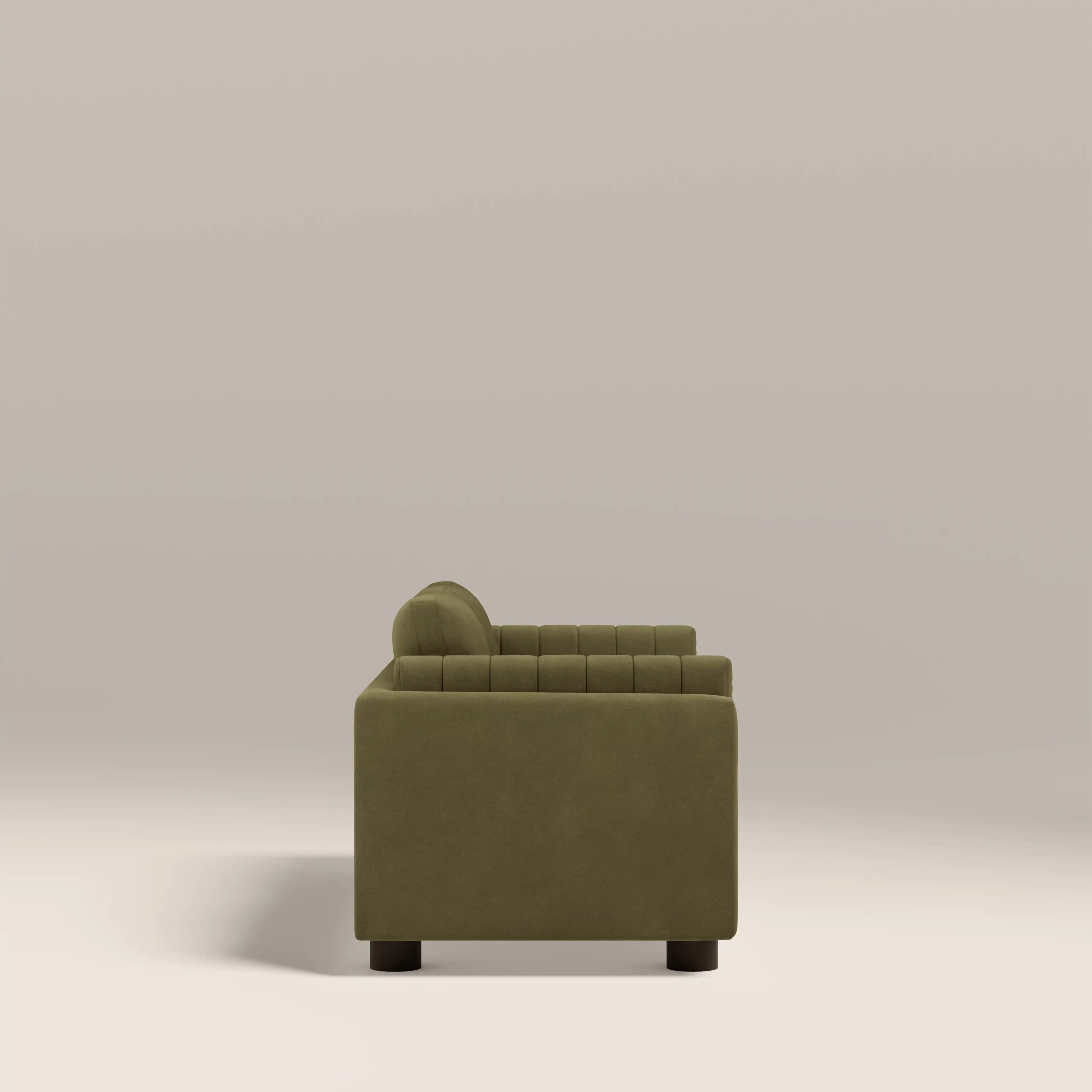 Halton 2 Seater Sofa | Moss Green Sustainable Mohair Velvet