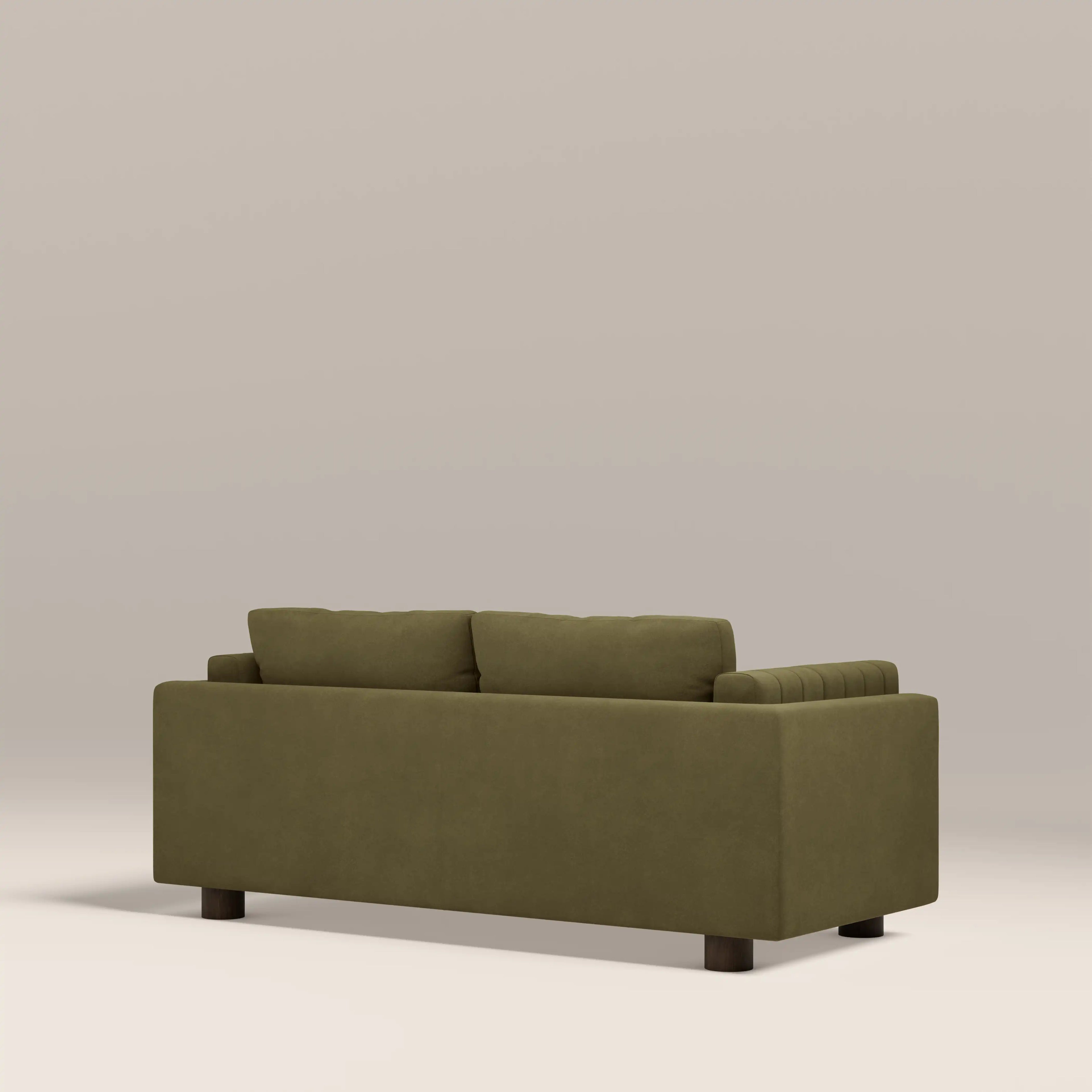 Halton 2 Seater Sofa | Moss Green Sustainable Mohair Velvet