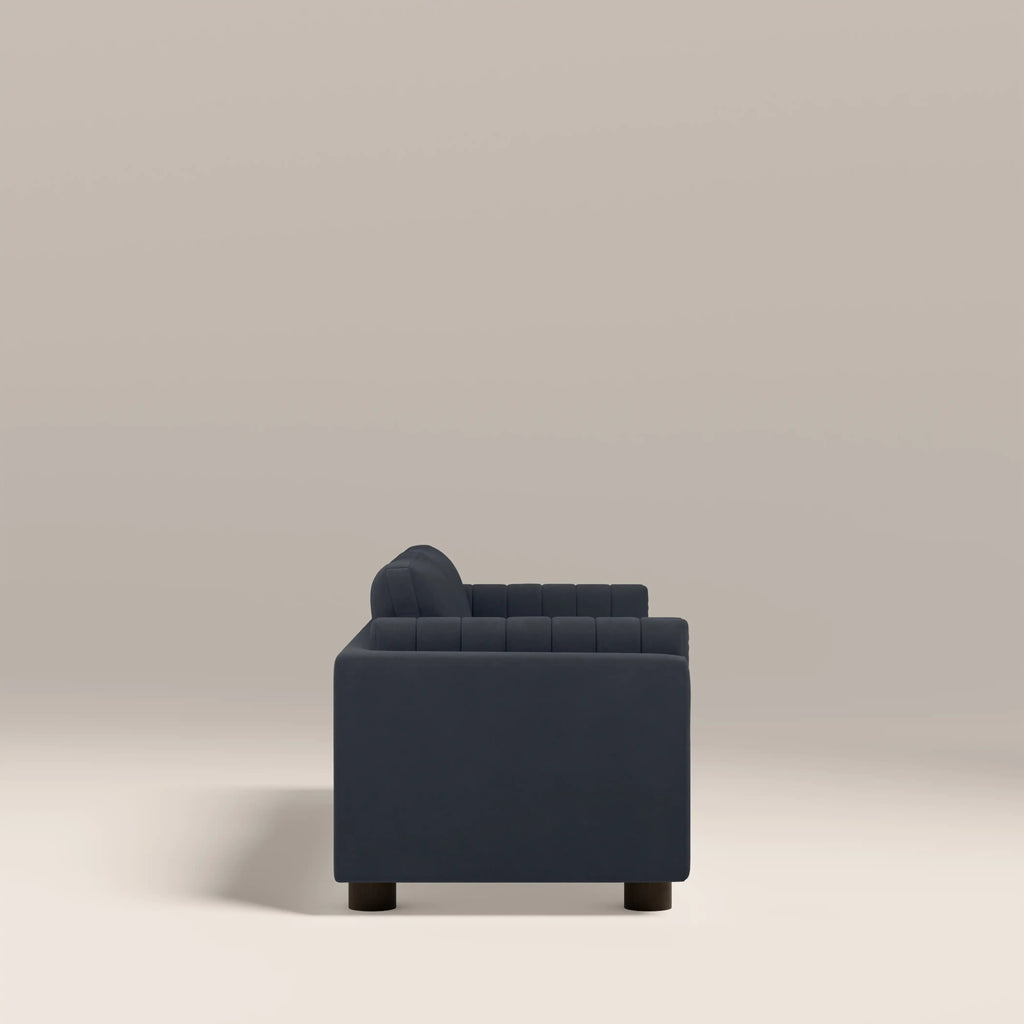 Halton 3 Seater Sofa | Dark Blue Sustainable Velvet