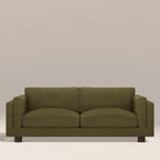 Halton 3 Seater Sofa | Moss Green Sustainable Mohair Velvet