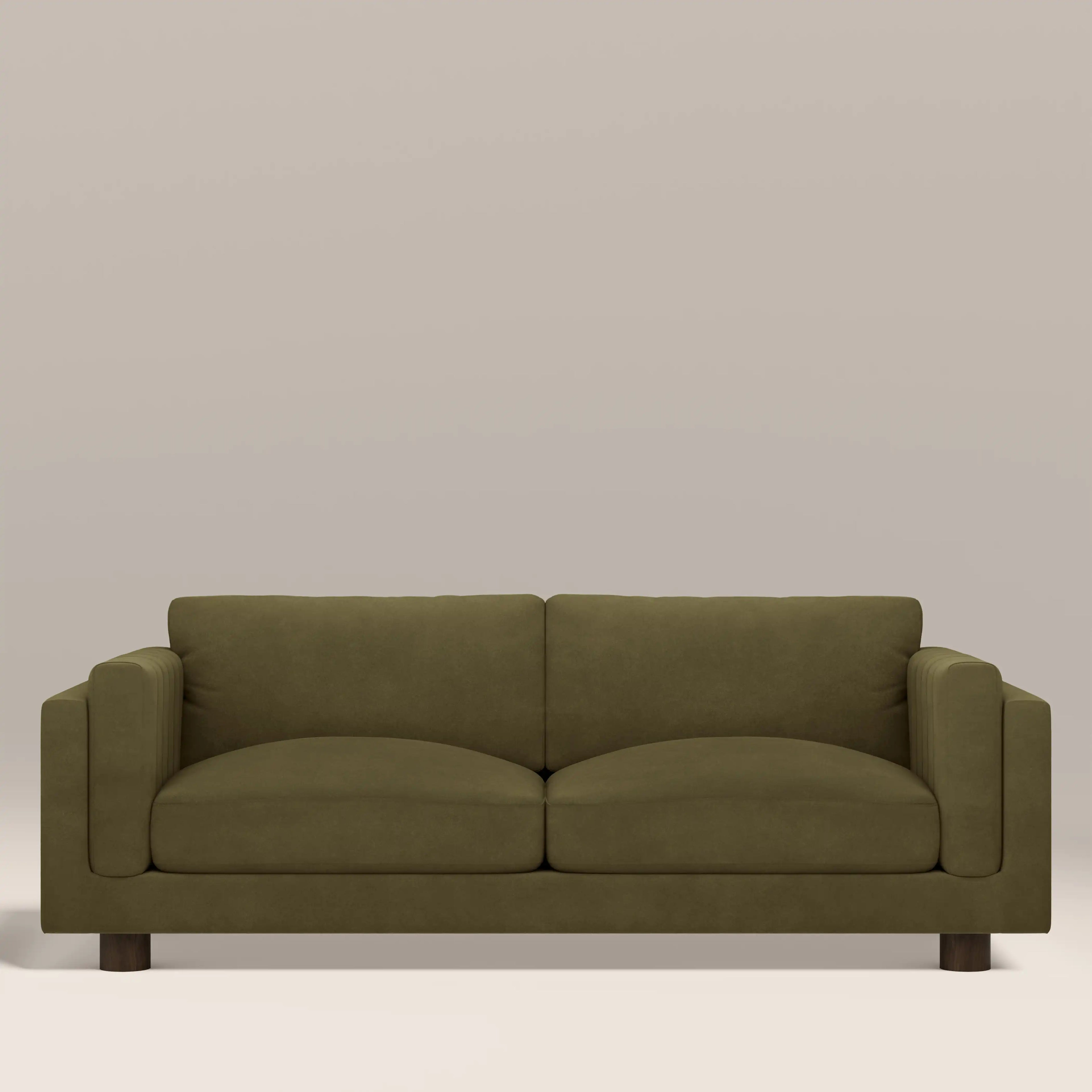 Halton 3 Seater Sofa | Moss Green Sustainable Mohair Velvet
