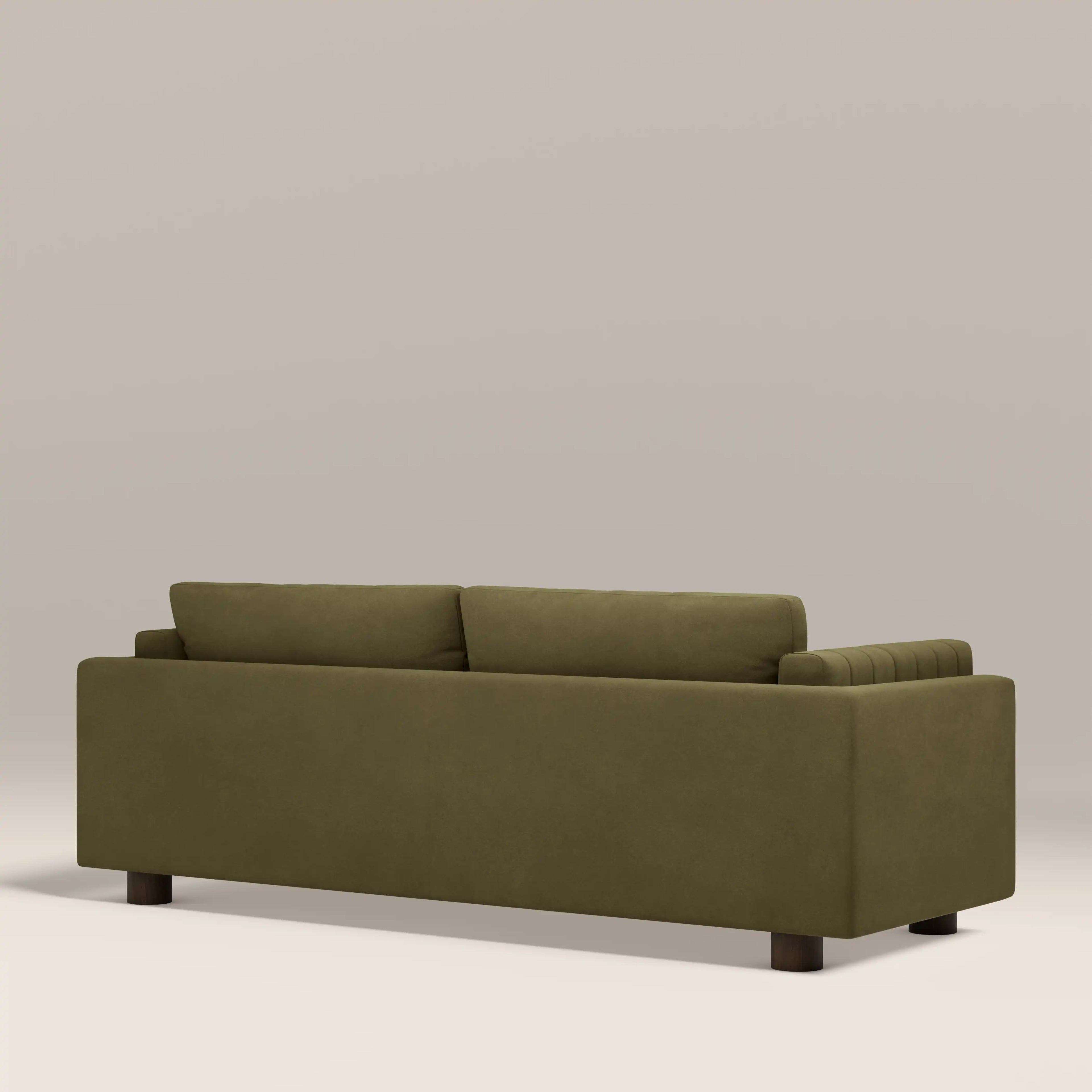 Halton 3 Seater Sofa | Moss Green Sustainable Mohair Velvet