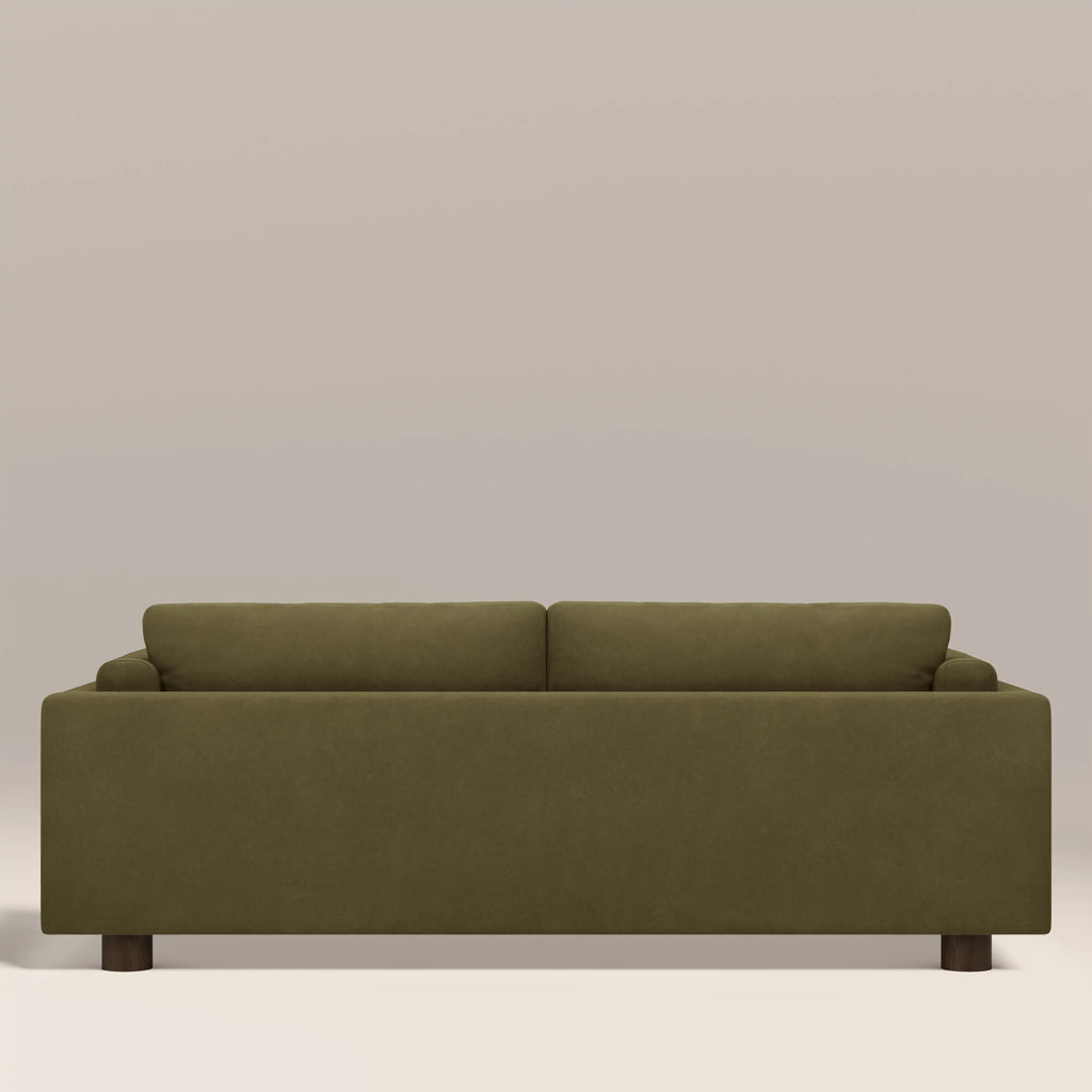 Halton 3 Seater Sofa | Moss Green Sustainable Mohair Velvet