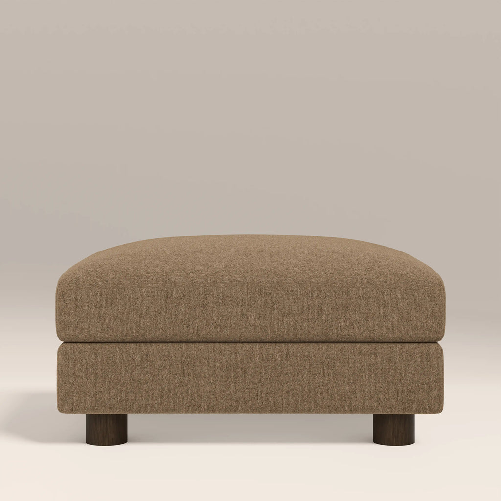 Halton Footstool | Speckled Cappuccino Boucle