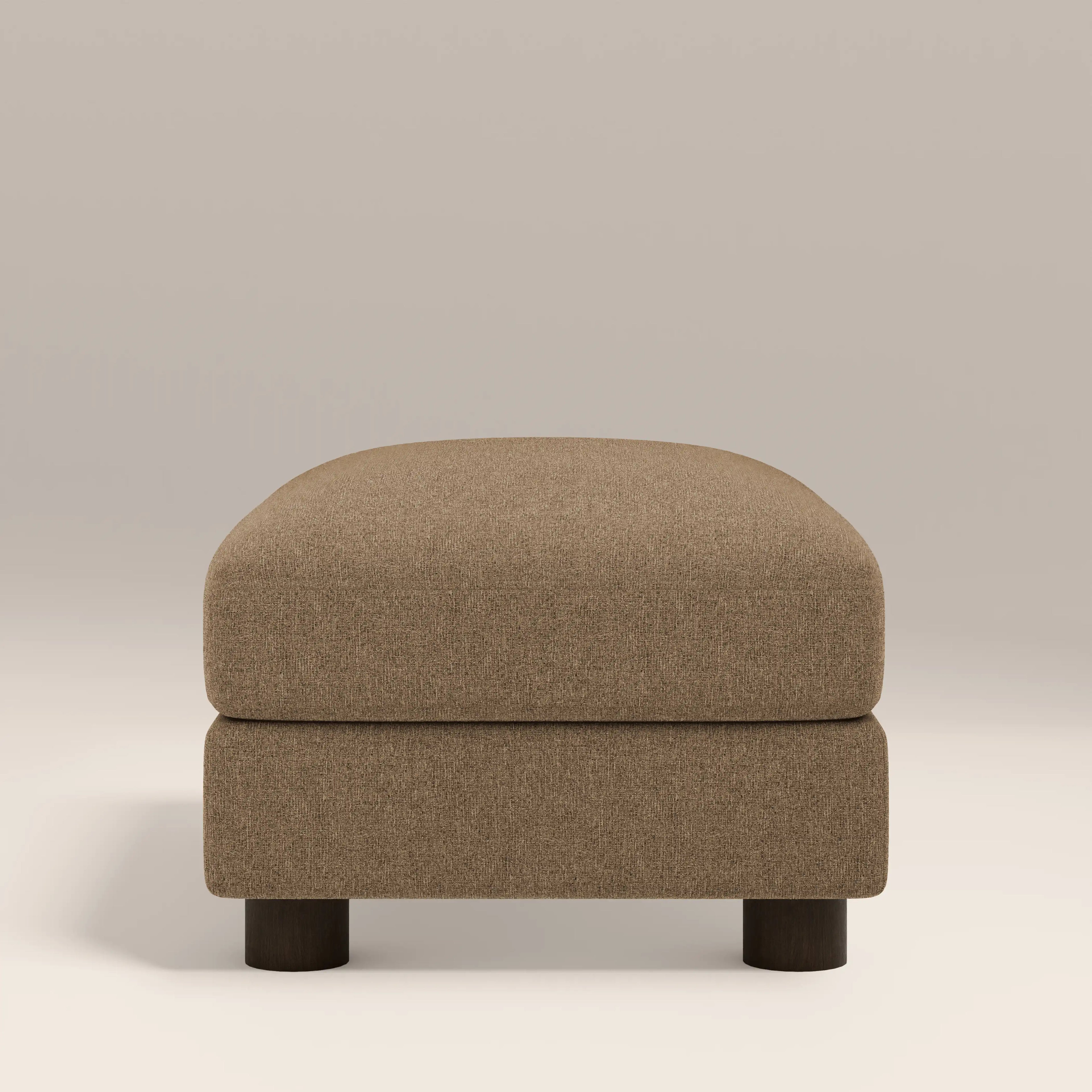 Halton Footstool | Speckled Cappuccino Boucle