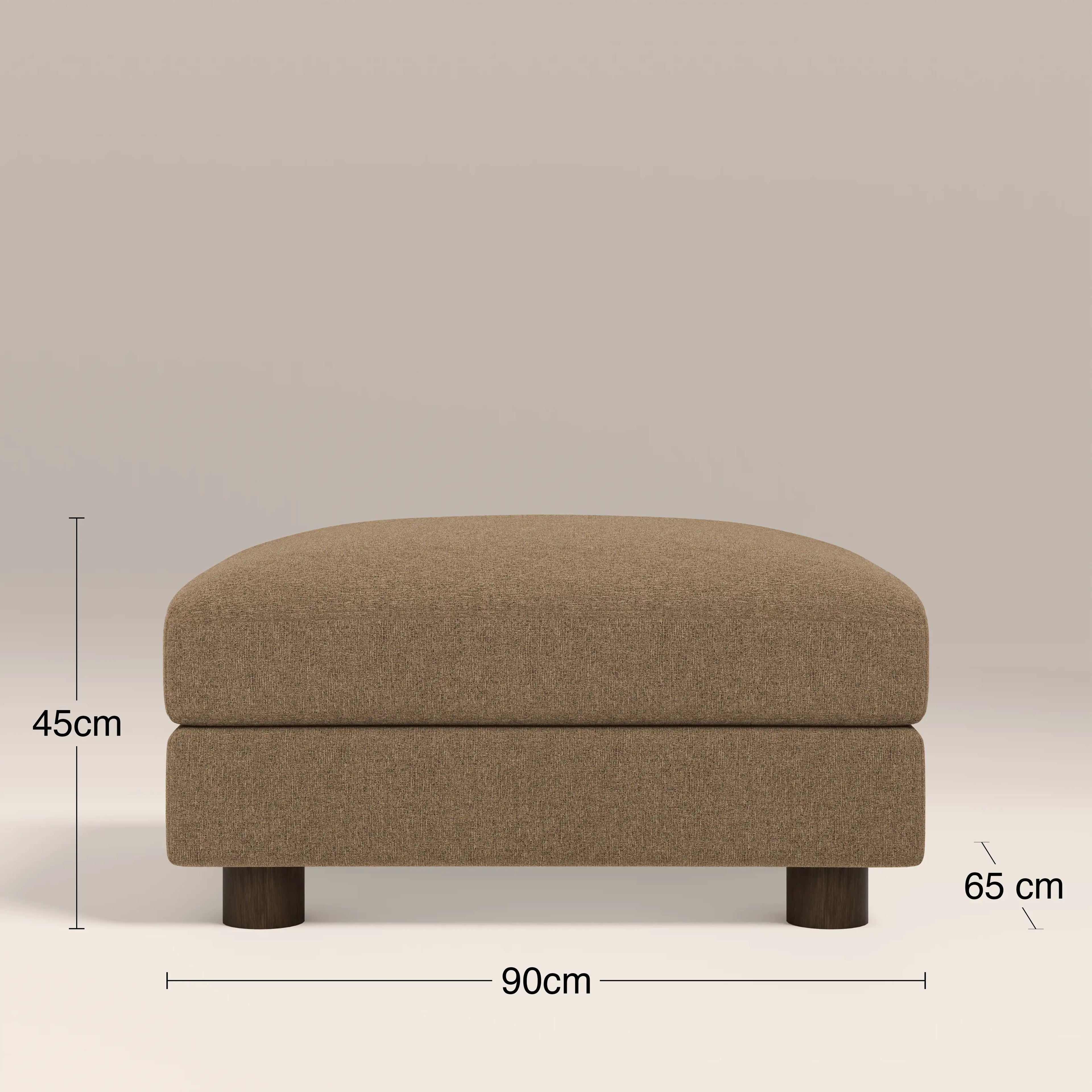 Halton Footstool | Speckled Cappuccino Boucle