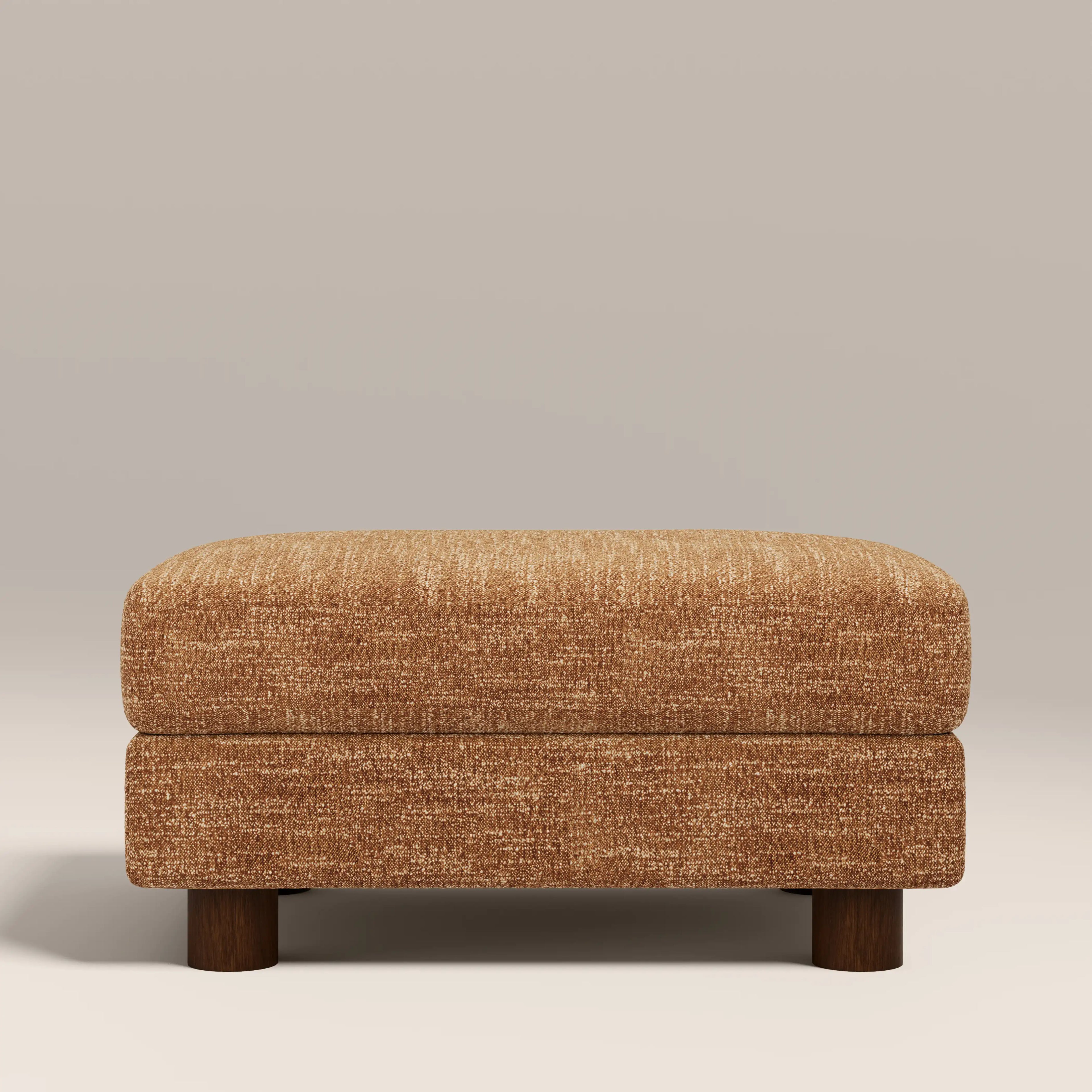Halton Footstool |  Speckled Honey Sustainable Boucle