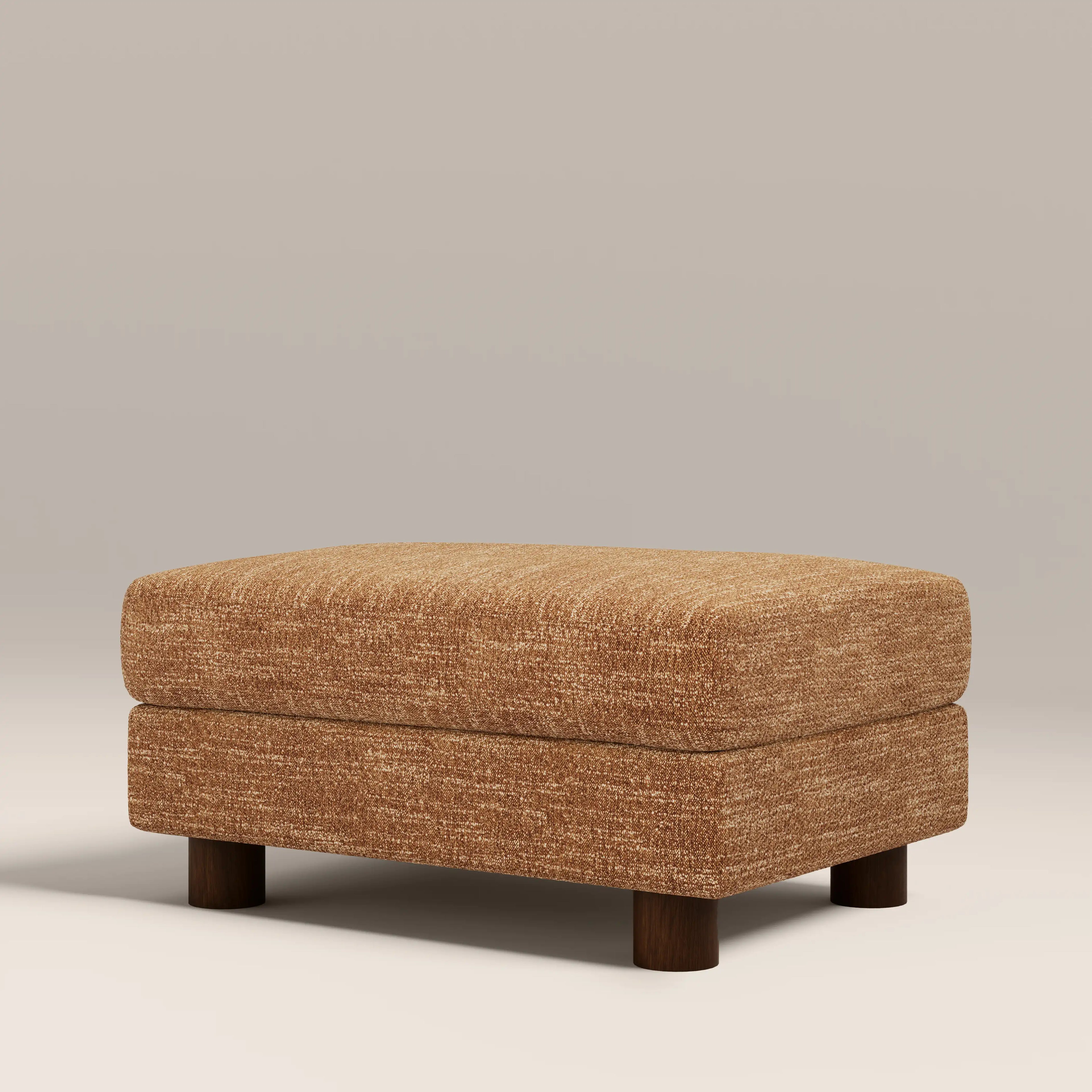 Halton Footstool |  Speckled Honey Sustainable Boucle
